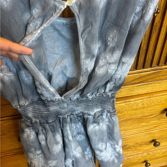 Free People Julia Tie Dye Cold Shoulderder Romper Size Small - Picture 5 of 8